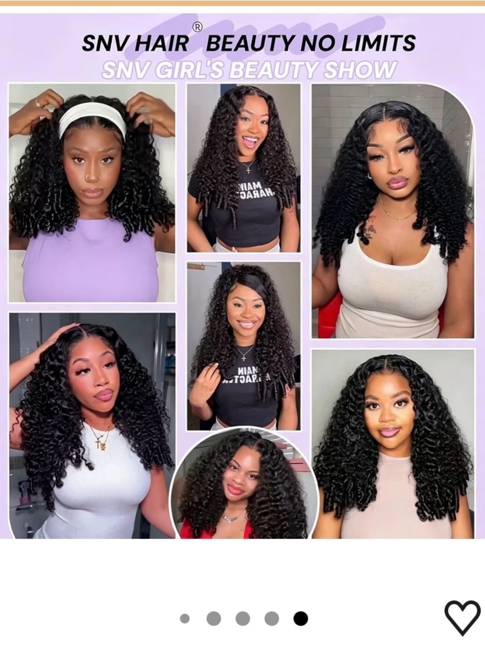Curly Shoulder-Length Wig - Black